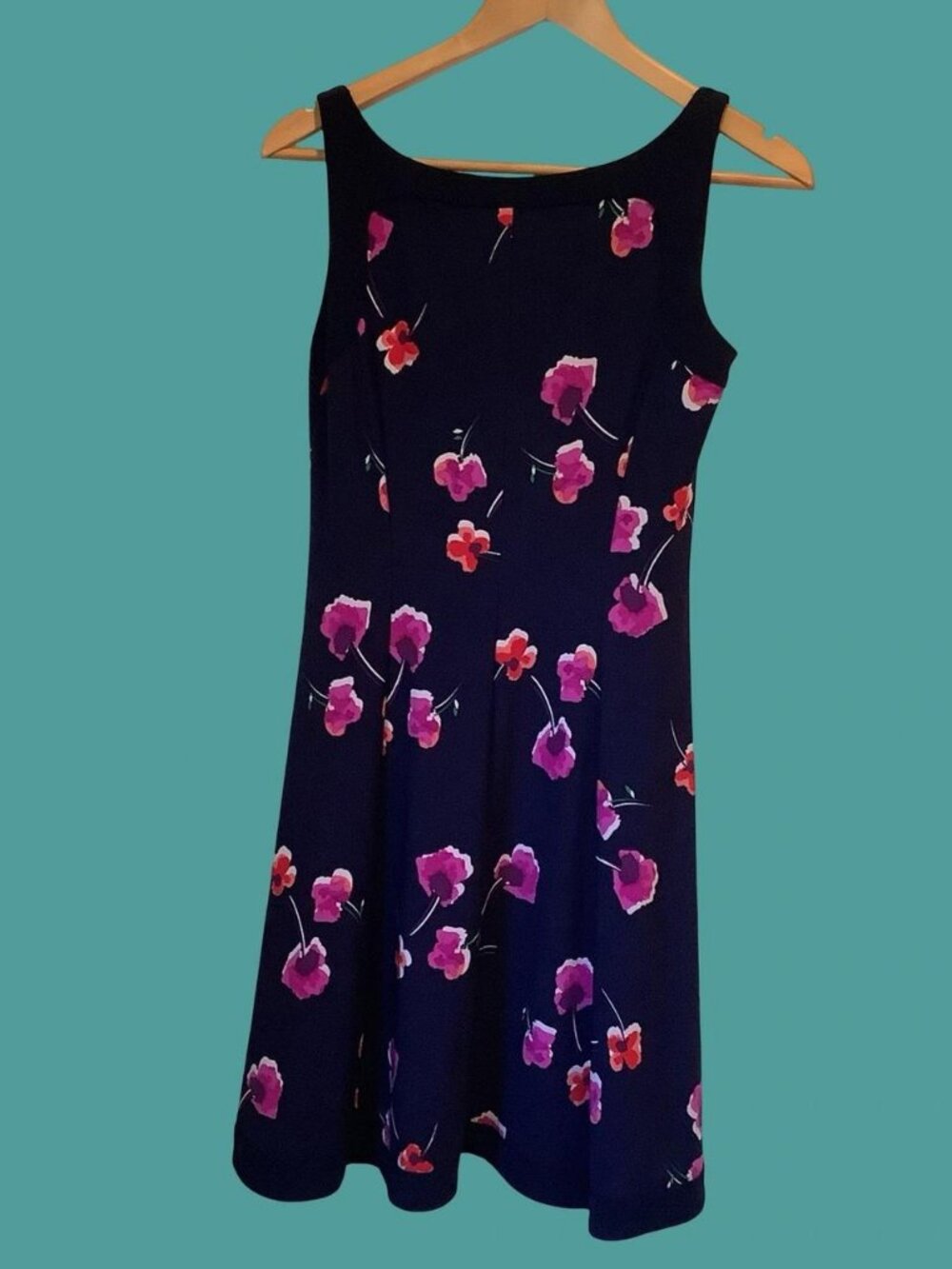 Dress Navy Floral Knee